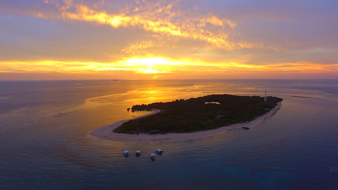 Sunset over Apo Reef